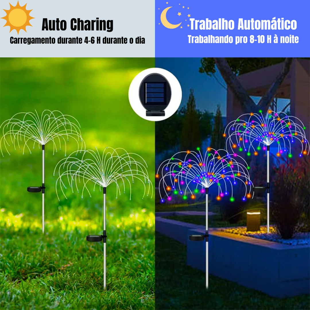 Outdoor Solar LED Decoração Jardim Impermeável para Natal